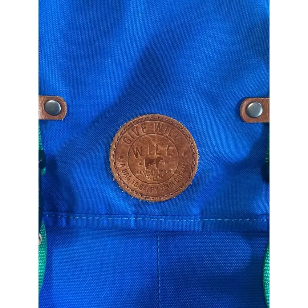 will leather goods blue and Green Canvas Messenger Bag give will 20 X 12 inches